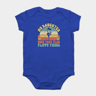 Winter Color Guard Mom Dad My Daughter Does That Flag Baby Bodysuit
